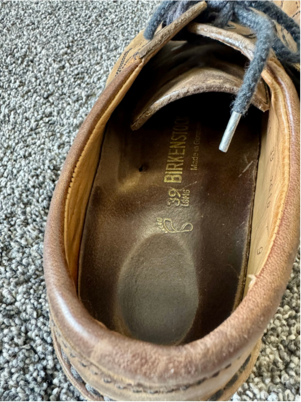 BIRKENSTOCK Memphis Oxford Brown Suede Shoes EU 39 Women 8.5 Mens 6.5 - Picture 10 of 11